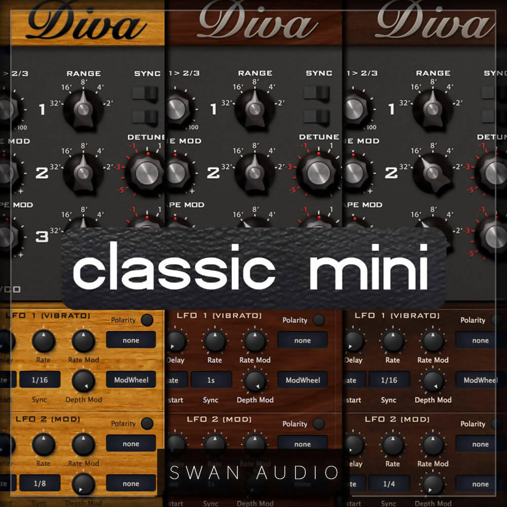 120 classic vintage analogue sounding presets for u-he diva with bass, pads, leads, synths and more