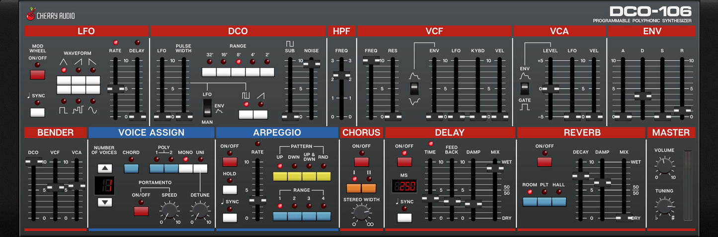 Cherry audio 1st doc 106 the Roland Juno 106 emulation that's ideal for retro and synthwave