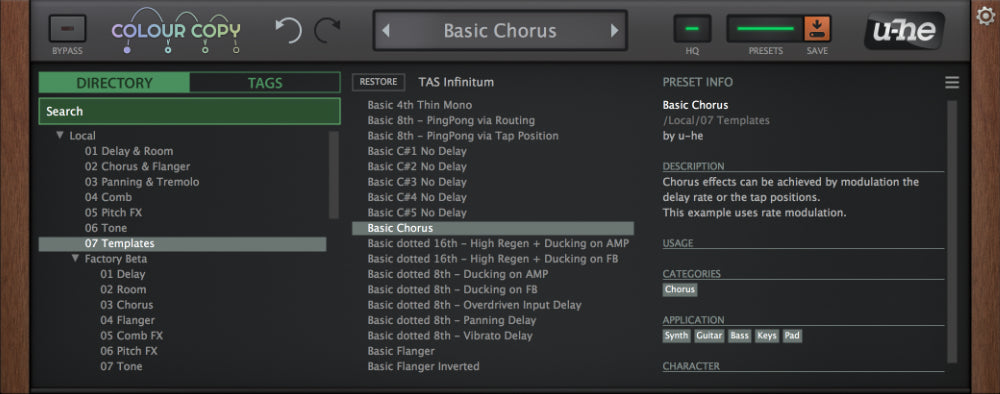 Colour Copy Delay Plugin